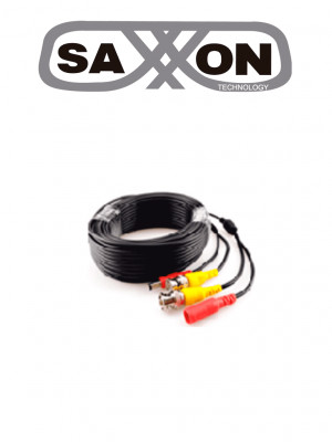 SAXXON SXWB20 - Cable Coaxial Armado / Siamés / Conector BNC RG59 + Conector de Energía / 20 Metros / Para Cámaras 4K / 100% Cobre / Uso interior / - Image 1