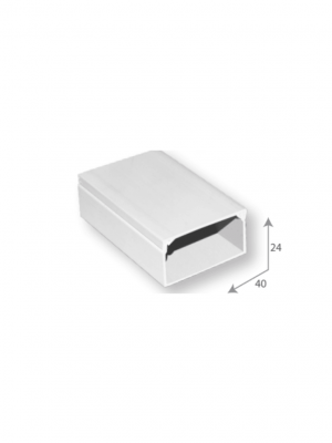 SBE TECH SBE-2440 - Canaleta plástica / PVC / Una vía / Alto 2.4 cm, Ancho 4 cm, Largo 2 metros - Image 1