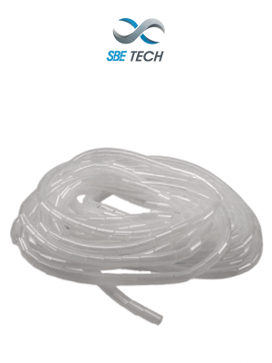SBETECH SBEESP6 - Organizador de cables espiral, blanco, 1/4", 10 metros, en rollo - Image 1