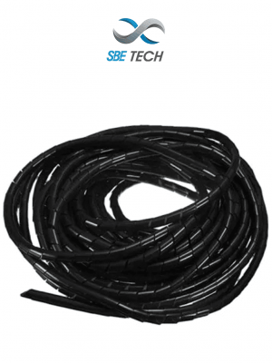 SBETECH SBEESPN6 - Organizador de cables espiral, negro, 1/4", 10 metros, en rollo - Image 1