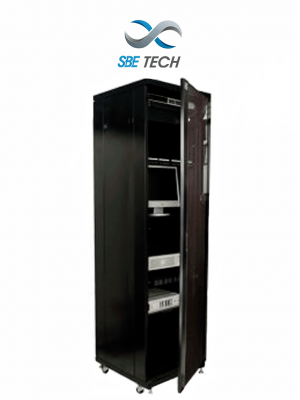 SBETECH SBE-GNL42URP600PC - Gabinete de Piso de 42 UR con puerta de cristal y una profundidad de 60.0 cm. - Image 1