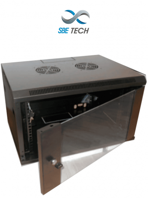 SBETECH GNLPAR6URP - Gabinete de pared 6UR, 60x60 cm, puerta de cristal templado, cerradura y llaves. - Image 1
