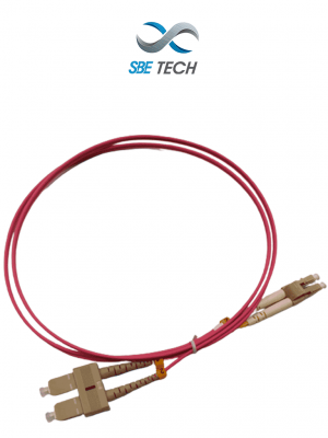 SBETECH SBE-JUMLC-SC-1M50 - Jumper LC-SC, MM 50/125, OM4, duplex, 2 mm, de 1 metro, UPC - Image 1