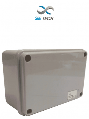 SBETECH OP1208050- Caja plástica con tapa opaca de 12x8x5 cm multiusos, IP66, fabricada en material autoextinguible y resistente a la abrasión - Image 1