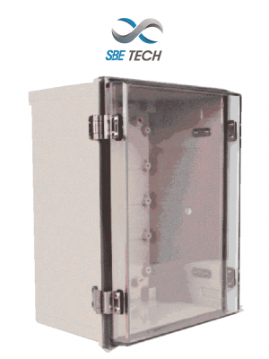 SBETECH TR15015090 - Gabinete de plástico para exteriores con cubierta transparente, 150 x 150 x 90 mm - Image 1