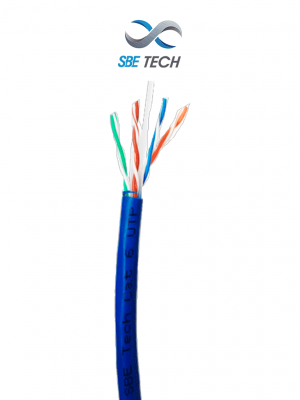SBE TECH SBE-UTPC6UCERT-BL-NP - CABLE UTP CAT6/ 100% COBRE/CAJA 305 METROS/ COLOR AZUL/ 23 AWG/ SEPARADOR CENTRAL/ - Image 1