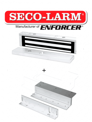 Seco-Larm E941SA600 - Electroiman de 600Lb  + Soporte en "Z" y en "L" - Image 1