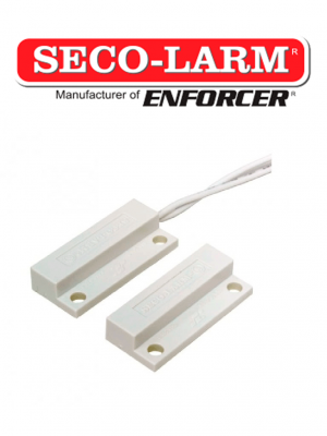 Seco-Larm SM205QW - Contacto Mini con montaje de tornillo o adhesivo. Gap 3/4 N.C BLANCO Compatible paneles DSC / RISCO / BOSCH - Image 1