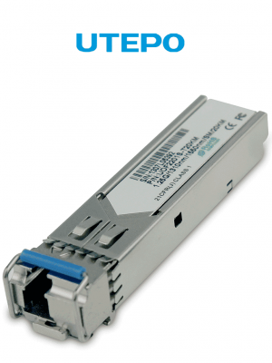 UTEPO SFP125G20KM - Transceptor de fibra óptica SFP monomodo, con conector LC, velocidad de 1250 Mbps y alcance de hasta 20 km de conexión - Image 1