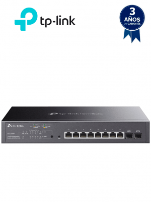 TP-LINK SG2210MP - Switch JetStream SDN administrable con 8 puertos 10/100/1000 Mbps y 2 puertos SFP, equipado con 8 puertos PoE y un presupuesto total de 150W. Permite administración centralizada a través de OMADA SDN." - Image 1