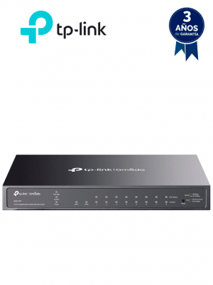 TP-LINK TL-SG2210P - Switch PoE JetStream SDN administrable con 8 puertos 10/100/1000 Mbps y 2 puertos SFP, además de 8 puertos PoE con un presupuesto total de 61W. Ofrece administración centralizada a través de OMADA SDN. - Image 1