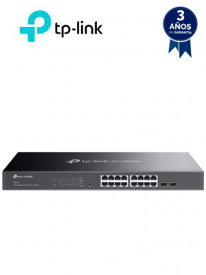 TP-LINK TL-SG2218 -  Switch Omada SDN Administrable con 16 puertos Gigabit y 2 puertos SFP, equipado con funciones avanzadas como sFlow, QinQ y QoS, y gestión centralizada a través de OMADA. - Image 1