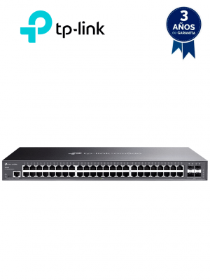 TP-LINK SG3452 - Switch Omada SDN administrable con 48 puertos Gigabit y 4 puertos SFP, funciones sFlow, QinQ y QoS, administración centralizada OMADA. - Image 1