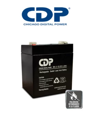 CDP B-12-4.5 SLB 12-4.5 - Batería de respaldo de 12V a 4.5AH / Batería libre de mantenimiento y fácil instalación / Compatible con CCTV y DSC - Image 1