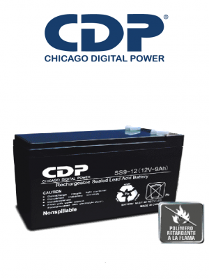 CDP - B-12/9 SLB 12-9 - Bateria de respaldo / 12V a 9A / Libre de mantenimiento / Fácil instalación / Compatible con CCTV y DSC - Image 1