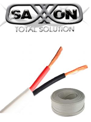 SAXXON OWAC2305JF- Cable de alarma de 2 conductores/ CCA/ Calibre 22 AWG/ 305 metros/ Retardante a la flama/ Recomendable para control de acceso/ Videoportero/ Audio/ - Image 1