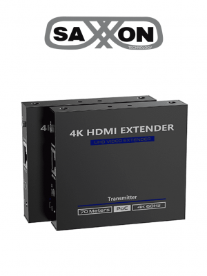 SAXXON LKV565P- Kit extensor HDMI de 2 Puertos/ Hasta 70 metros Con Cable CAT6/ 6A/ 7/ Resolución 4K @ 60Hz/ Transmisor IR/ Plug and play/ Soporta HDR/ Cero Latencia - Image 3