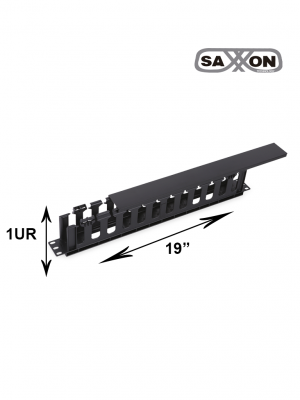 SAXXON J6068 - Organizador de cable horizontal para rack / Un lado / Plastico / 1U - Image 2