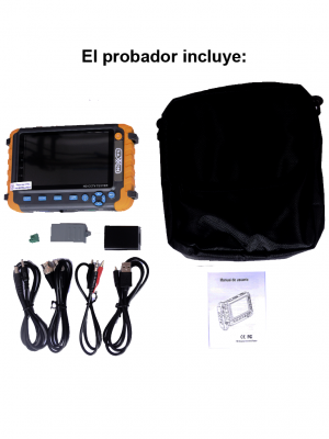 SAXXON TES08MC - Probador de Video con Pantalla de 5 Pulgadas/ Soporta cámaras 1MP/ 2MP/ 4MP/ 4K/ Soporta: HDCVI/TVI/AHD/ Salida de Energía de 12vdc a 1 Amper para Alimentar Camaras/ Entrada de Video HDMI/VGA/ Lampara de Led/ Control por Coaxial/ - Image 2