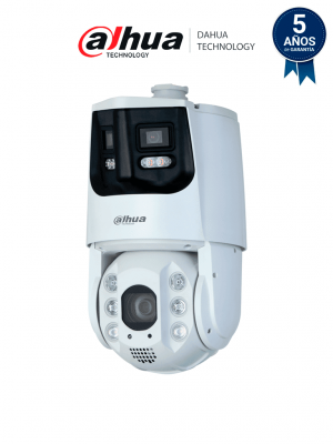 DAHUA DH-SDT6C432-4P-GB-APV-0280 de 4MP con visión 180°, zoom óptico 32X y Starlight. Cuenta con Multivisión/ Iluminador Dual/ IR 200m, Auto-tracking/ protección perimetral, detección facial y disuasión activa con sirena y estrobo. IP66. - Image 1