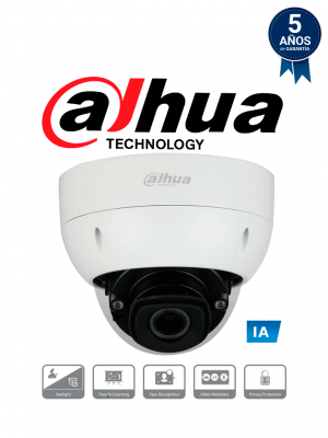 DAHUA IPC-HDBW7442HN-ZFR-0832- DC - Cámara IP Domo Antivandálica Resolución de 4 MP/ Lente Mot. 8 a 32mm/ ∢ 40°-15°/ IR 80 mts/ IA WizMind/ Rec. Facial/ Metadatos de Video/ Cont de Personas/ Starlight/ ePoE/ WDR/ H.265/ IP67/ IK10/ E&S Alarma/ E&S Audio/ - Image 1
