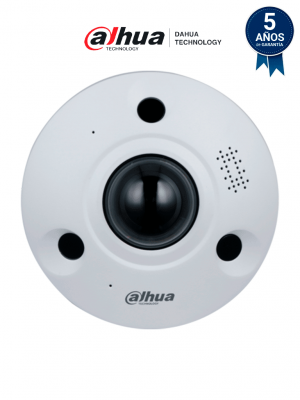 DAHUA IPC-EBW81242N - Cámara IP Fisheye 12 MP, lente 1.85 mm, visión 360°, IR 10 m. IA WizMind con conteo y análisis de personas, mapas de calor. PoE, DWDR, H.265, IP67, IK10. Incluye E/S de alarma y audio. Ideal para vigilancia integral y detallada. - Image 1