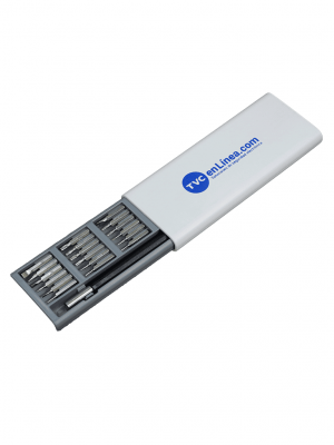 YUMBE - Set de Desarmador con 24 Puntas Intercambiables/ Mango Adaptador/ Medidas 16.6 x 6.7 cm/ - Image 1