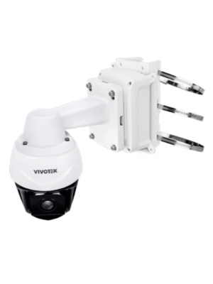 VIVOTEK AM-314 -Soporte para montaje en poste de cámaras y gabinetes para exterior, fabricado en acero y de color blanco - Image 3