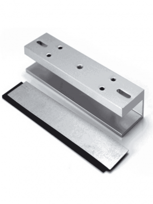 ZKTECO LM200LEDSU - Paquete de contrachapa magnética de 200 Kg a 12 VDC con señal NC que incluye soporte en U para colocación en puertas de vidrio - Image 3