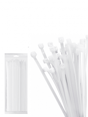 TCE LMG-SZS3X100B - Cincho de Nylon Color Blanco, Bolsa con 100 piezas, Medida 2.5mm Ancho X 100mm Largo, Certificación UL 94V-2 - Image 1