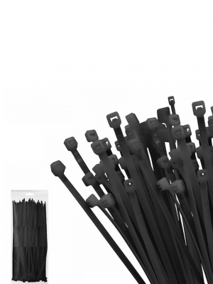 TCE LMG-SZS4X200N - Cincho de Nylon Color Negro, Bolsa con 100 piezas, Medida 3.6mm Ancho X 200mm Largo, Certificación UL 94V-2 - Image 1