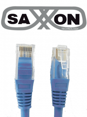 SAXXON P5E1UA - Cable patch cord UTP 1 metro / CAT 5E / Color azul - Image 1