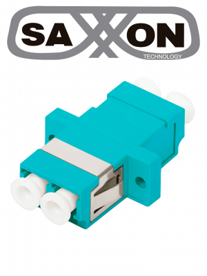SAXXON JALC3CD - Adaptador unitario de fibra / Para LC / OM3 / AQUA / Duplex - Image 1
