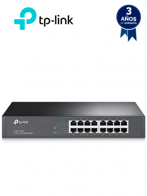 TP-LINK TL-SF1016DS - Switch no administrable con 16 puertos Fast Ethernet, diseñado para montaje en rack o en escritorio. - Image 1