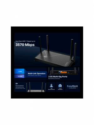 Archer BE230 Router Wi-Fi 7 BE3600 con Puertos Multi-Gigabit, WiFi 7 de Doble Banda a 3.6 Gbps, Compatible con EasyMesh, 2× Puertos de 2.5G. - Image 2