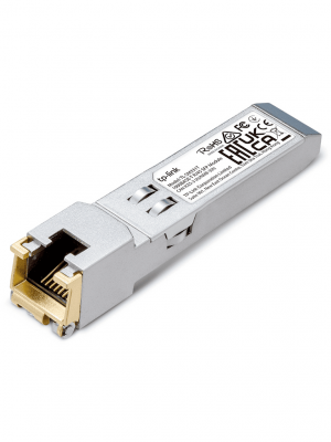 TP-LINK - TL-SM331T / Transceptor mini-GBIC SFP 1000BASE-T RJ45 /  Para cable UTP Cat 5e o superior con alcance de hasta 100 m / Rango de temperatura de funcionamiento desde 0° hasta 70° C - Image 1