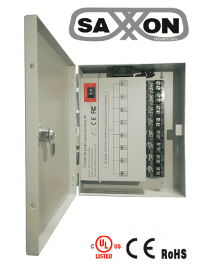SAXXON PSU1213D8H- Fuente de Poder Profesional de 11 a 15 vcd/ 13 Amperes/ Para 8 Camaras Hasta 4k/ 1.6 Amperes por Canal/ Protección contra Sobrecargas/ Filtro de Ruido por Canal/ Uso rudo/ - Image 3