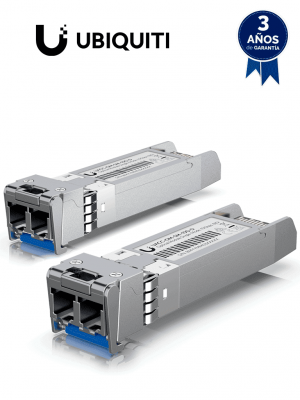 UBIQUITI UACC-OM-SM-10G-D-2 - Paquete de 2 transceptores SFP+ monomodo de 10 Gbps con conectores LC, compatibles con UFiber - Image 1