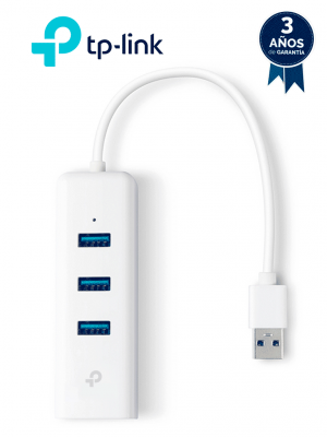 TP-LINK - UE330 / Adaptador USB 2 en 1 / Hub 3 Puertos USB 3.0 / Adaptador Ethernet Gigabit - Image 1