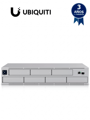 UBIQUITI UNVR-PRO - NVR UniFi Protect , 7 bahías de disco duro de 2,5 "/ 3,5" de 8TB c/u , almacena hasta 20 cámaras 4k o 60 cámaras 1080p , pantalla táctil , 1 puerto 10G SFP+ , 1 puerto GbE RJ45 , Configuración automatizada de RAID 1, 5 o 10 HDD. - Image 1