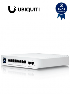 UBIQUITI USW-ENTERPRISE-8-POE - Switch capa 3 Administrable/ 8 puertos 2.5 GbE PoE/ 802.3at PoE/ 2 puertos 10G SFP+ - Image 1
