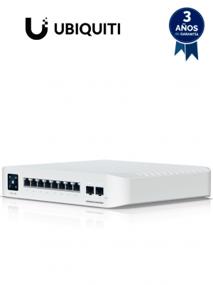 UBIQUITI USW-PRO-8-POE - Switch UniFi capa 3 de 8 puertos POE 802.3af/at/bt , 6 puertos POE+ , 2 puertos POE++ , 2 puertos SFP+ , 120W totales. - Image 1