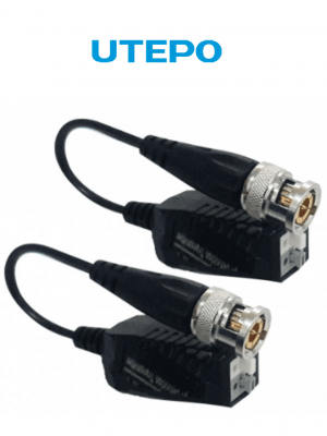 UTEPO UTP101PHD4BPAQ - Paquete de 100 pares de transceptores pasivos 4 en 1, soporta 4MP a 200M, 1080p a 250M, 720p a 300M en CVI, compatible con HDCVI, TVI, AHD y CVBS, con 2 terminales Push - Image 1