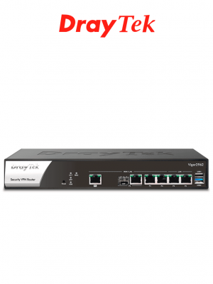 DrayTek VIGOR2962- Ruteador Multi-WAN Balanceador para PyMEs, hasta 200 túneles VPN, 1 puerto WAN 2.5GB, 1 combo SFP & RJ45 WAN, 2 puertos LAN & WAN GE, 2 LAN RJ45 GE, con filtrado web - Image 1