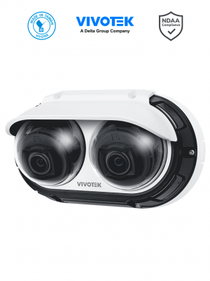 VIVOTEK MA9312-EHTV - Camara IP domo exterior, 2 Lentes de 8MP 4K Varifocal 4.3-9.8mm, IR 20Mts, Real Sight Engine IA, Microfono Integrado, Deep Search IA, Deep Learning VCA IA, Proteccion IP67, IK10, NEMA 4X, Ciberseguridad Trend Micro, ONVIF - Image 1