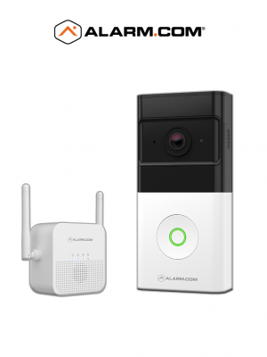 ALARM.COM VIDEO PORTERO CON TIMBRE - Timbre Inteligente  con vídeo Portero  Inalámbrico de  alarm.com /Wi-Fi / IP66 /1080P / 160° apertura horizontal. Batería incluida. - Image 1
