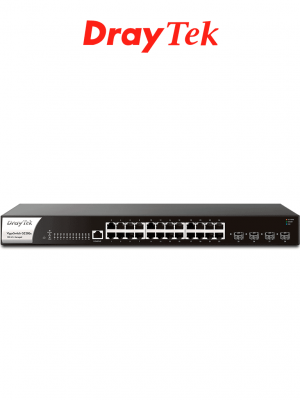 DrayTek Vigorswitch G2280x - Switch Gigabit Ethernet Administrable Capa 2 con 24 puertos Gigabit Ethernet, además de 4 puertos SFP & SFP+, y capacidad de switching hasta 128 Gbps - Image 1