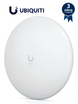 UBIQUITI WAVE-LR- Antena cliente para WAVE-AP, con frecuencia de 60 GHz y tasa de transferencia de hasta 2 Gbps. Incluye respaldo a 5 GHz y es compatible únicamente con WAVE-AP - Image 1