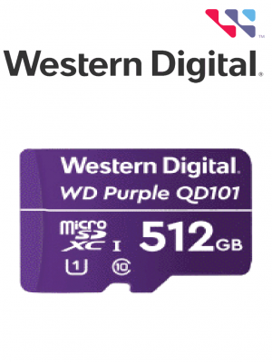 WESTERN DIGITAL WDD512G1P0C - Micro SD 512 GB / Purple SCQD101 / Para videovigilancia / 24-7 / Alto rendimiento - Image 1