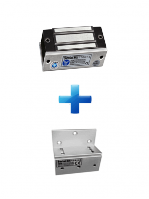 YLI YM60ZPACK Paquete de Cerradura Magnética YM60 60Kg (120LB) incluye Soporte de Fijación tipo Z - Image 1